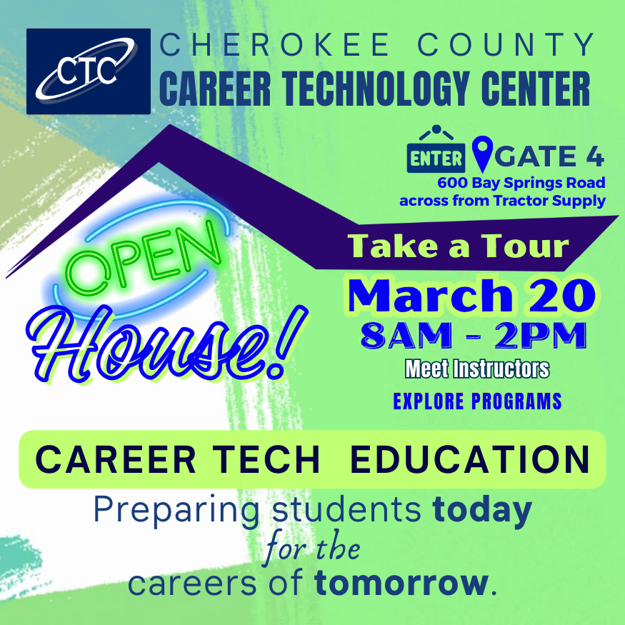 2026 Career Tech Spring Open House March 20 8am -2pm